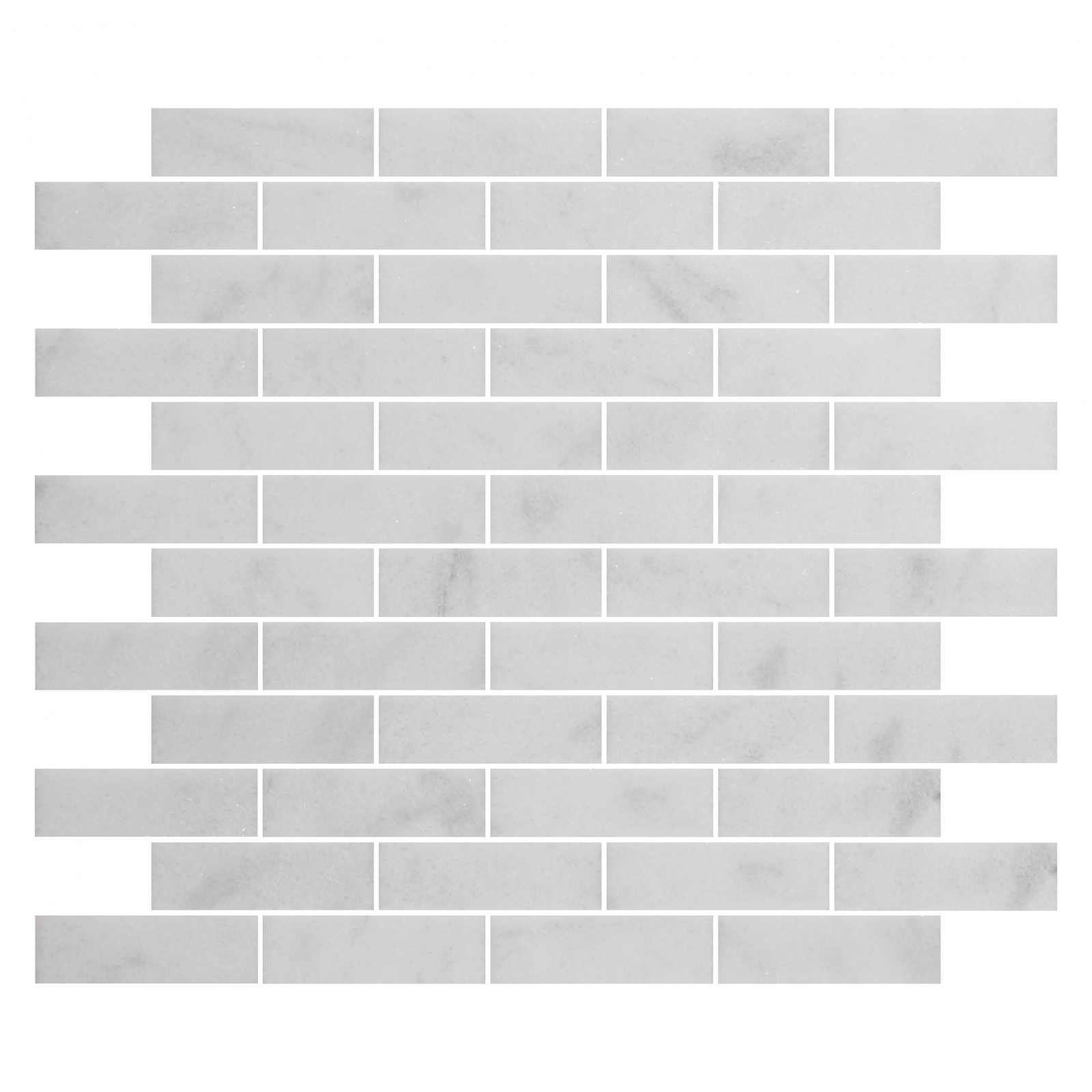 Carrara White Brick Mosaic - Honed