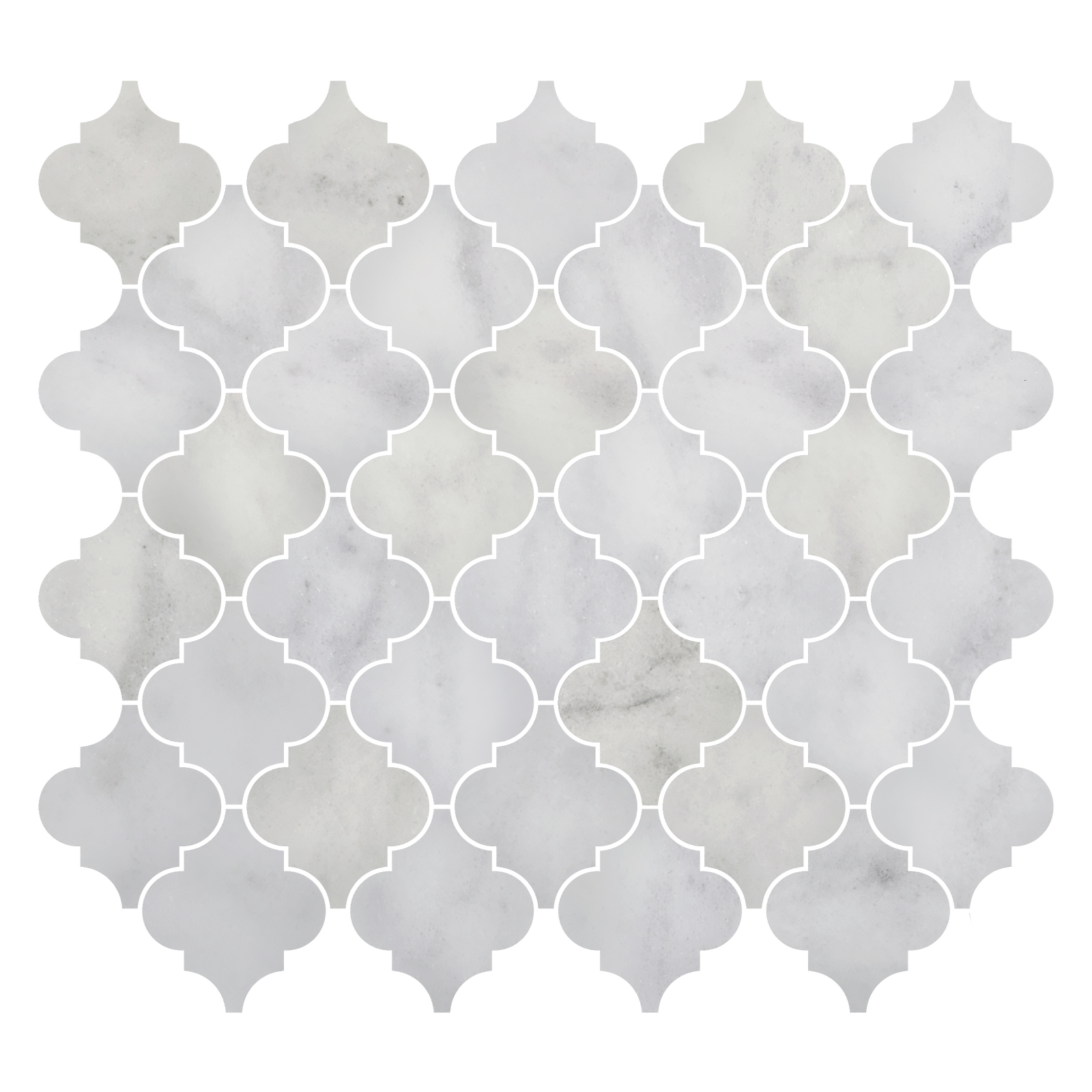 Carrara White Marble Arabesque Mosaic - Honed