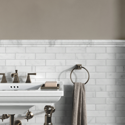 Carrara Marble Honed Ogee Border